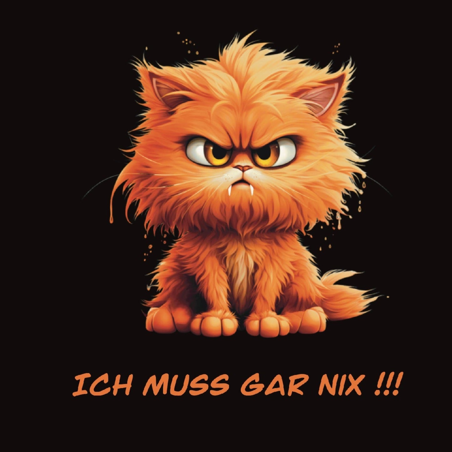 Vorbestellung Grumpy Cat schwarz, wählbarer Text