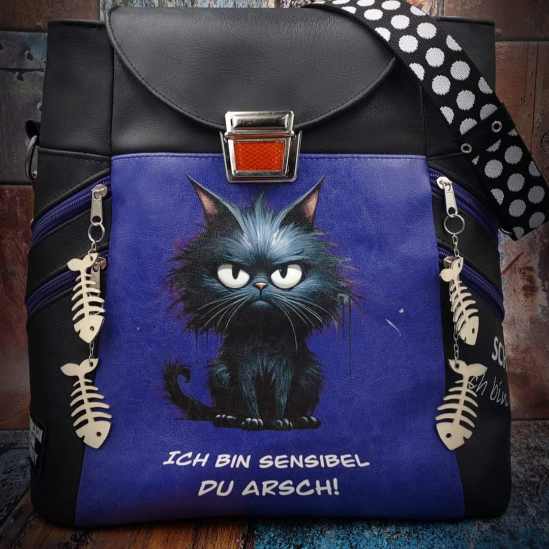 Vorbestellung Grumpy Cat schwarz, wählbarer Text