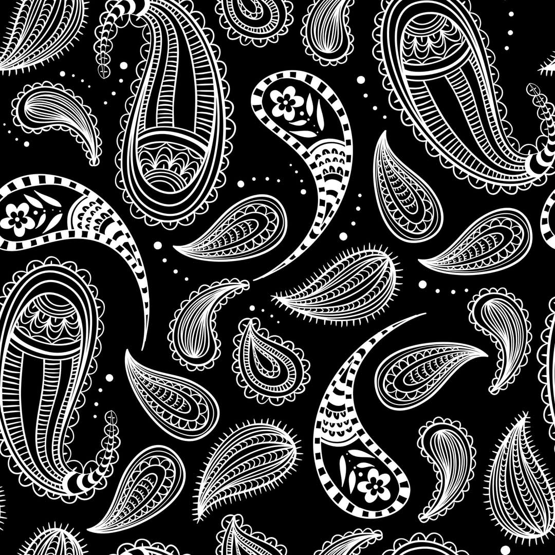 EP Paisley black & white