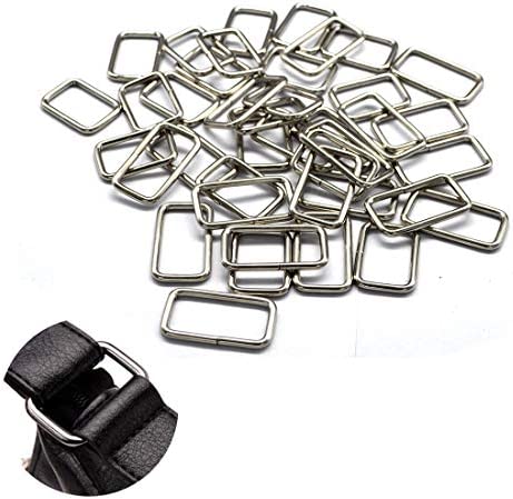 Square rings silver, assorted