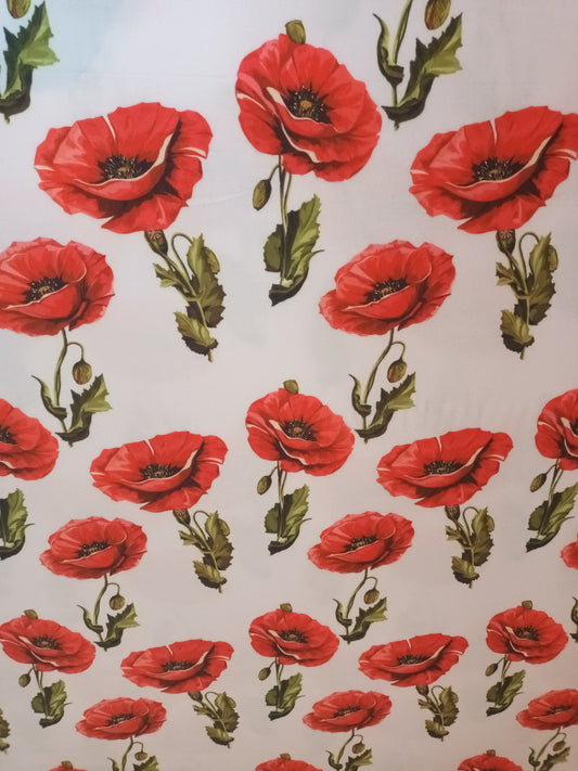 Jersey en viscose Coquelicot